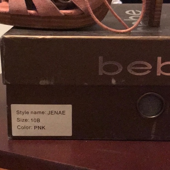 bebe size 10 pink suede shoe - Picture 5 of 6
